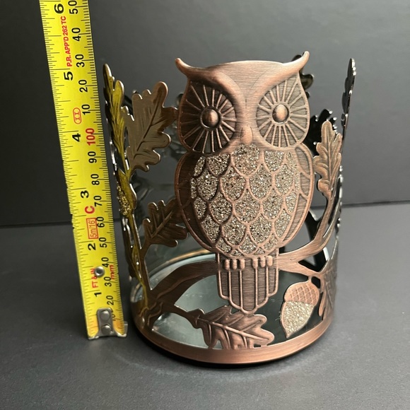 BBW Owl & Acorn 3 wick candle holder - Picture 6 of 6